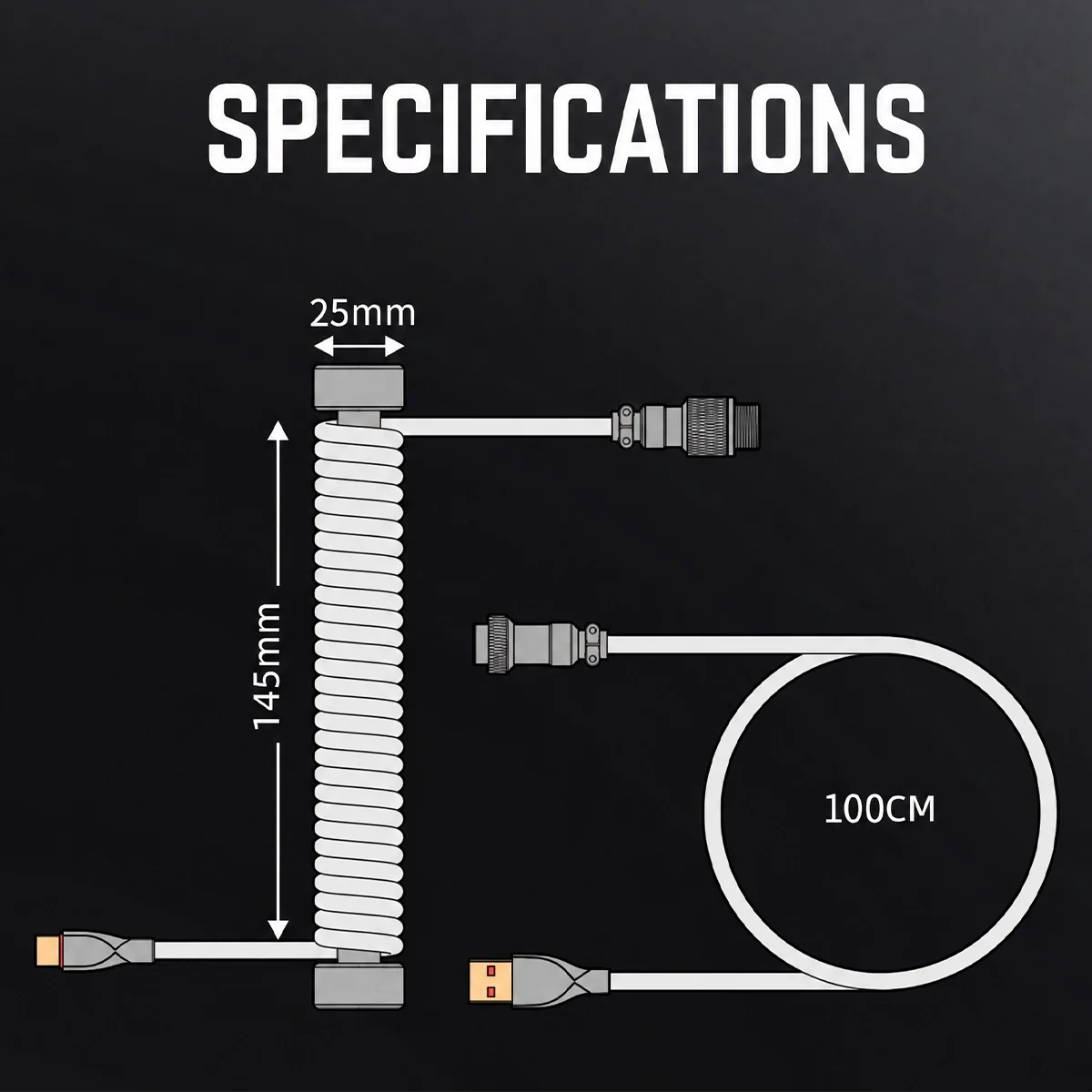 GravaStar Coiled Aviator USB Cable - Image 3