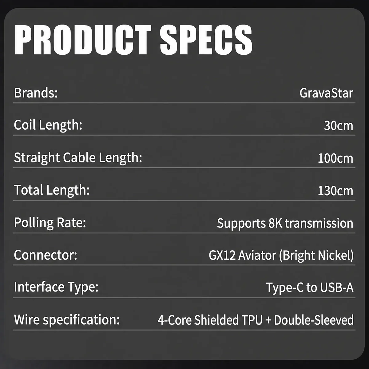 GravaStar Coiled Aviator USB Cable - Image 4